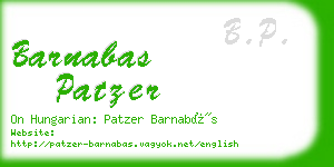 barnabas patzer business card